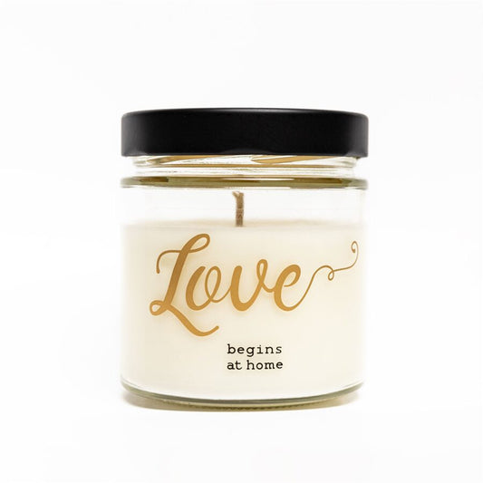 Scented candle LOVE begins at home