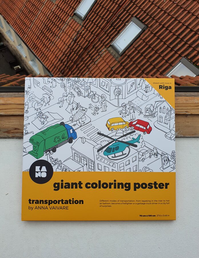 Krāsojamais plakāts TRANSPORTS - Foršas Dāvanas