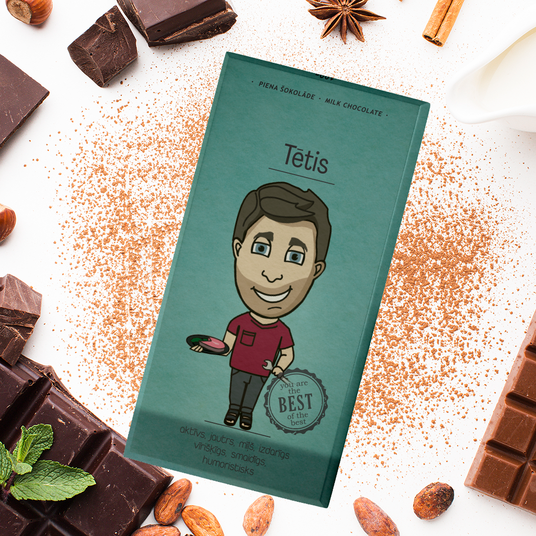 Chocolate card TĒTIS